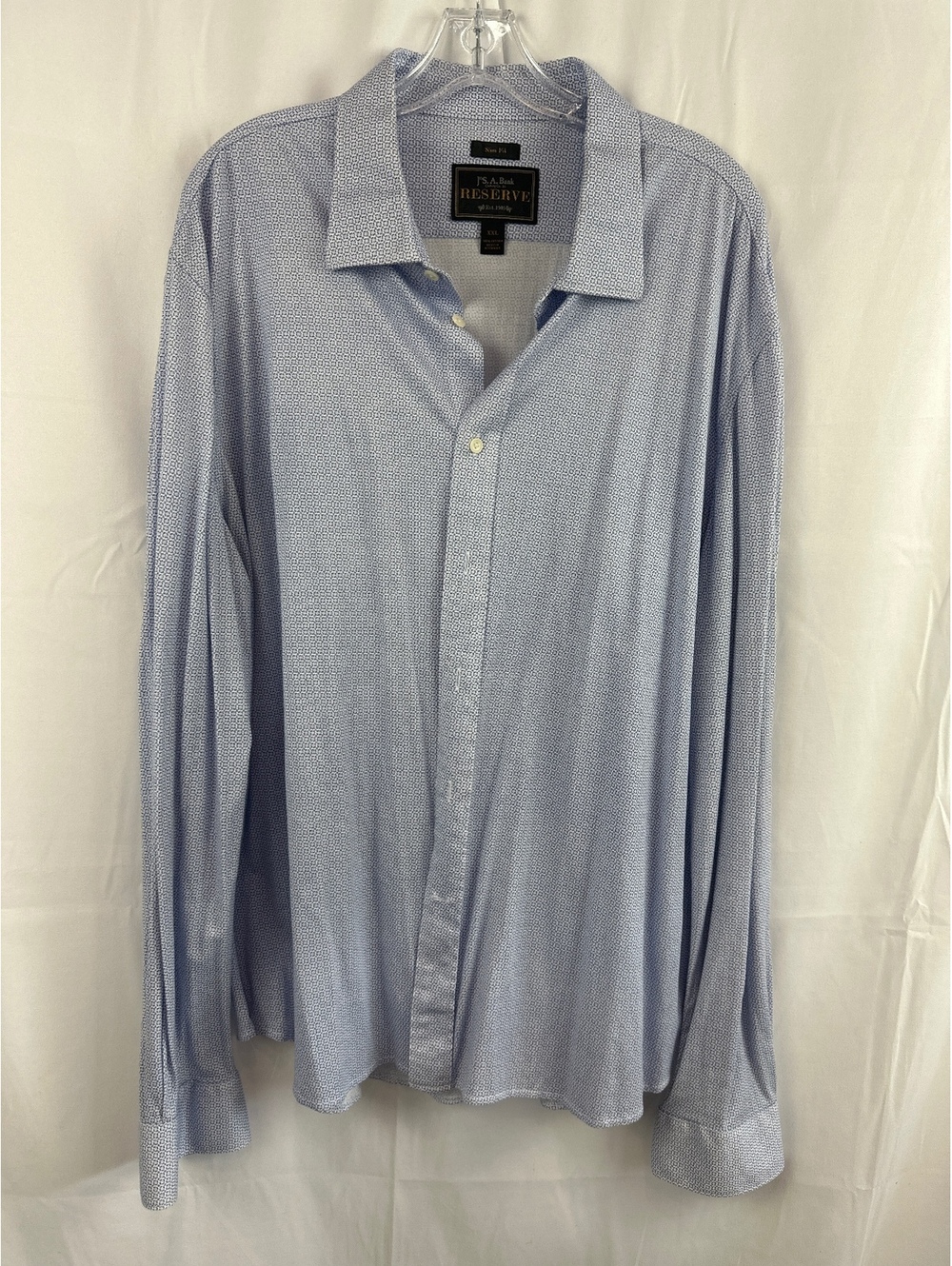 Jos. A. Bank Reserve Slim Fit XXL Blue Cotton Dress Shirt